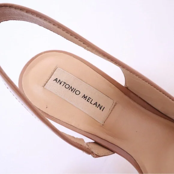 ANTONIO MELANI Tan Pointed-Toe Heels - Picture 4 of 7